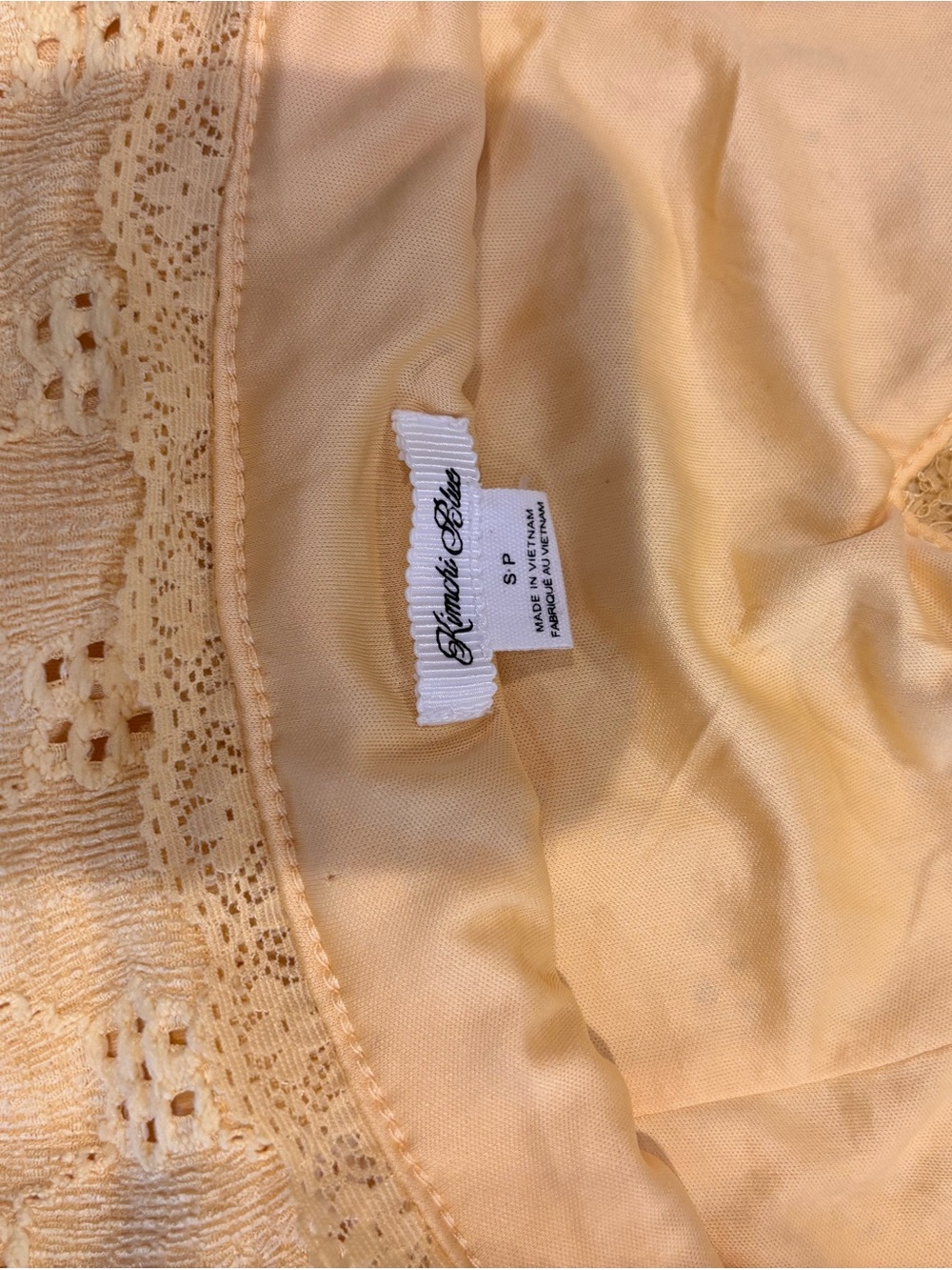 Kimchi Blue Light Orange Eyelet Halter Crop Top SZ S. - Picture 6 of 10